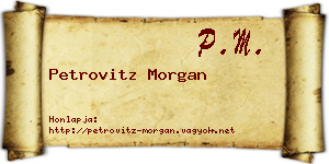 Petrovitz Morgan névjegykártya